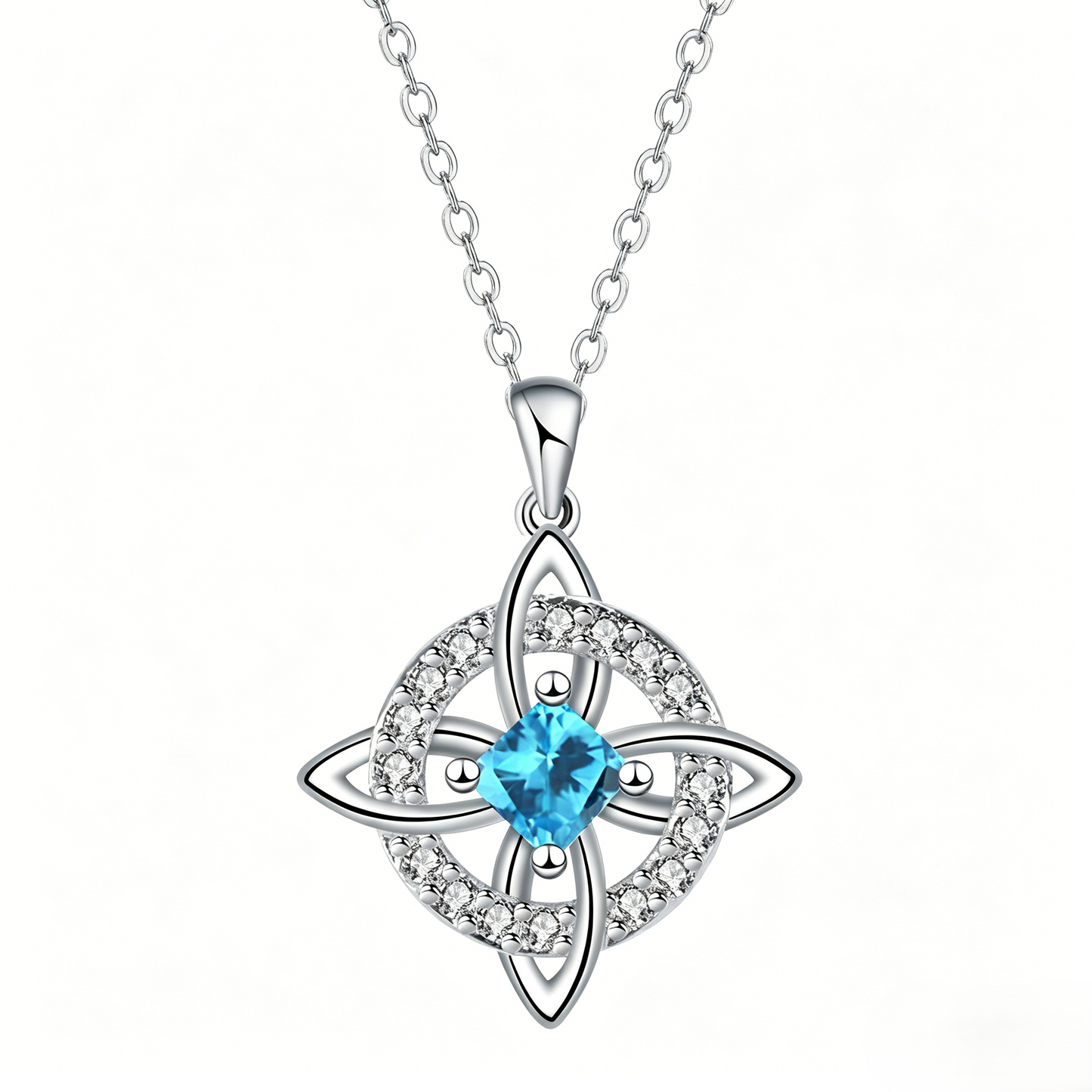 Hecate Birthstone Witch Knot Necklace – Symbolic Protection Pendant for Women-RH