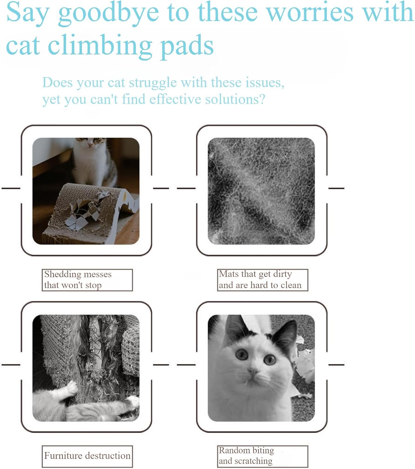 Wall Mounted Cat Scratching(With cat toys included)Pad with Back Adhesive Self Adhesive Cat Scratcher Board for Wall Door Sofa Floor Extra Large Durable Cat Scratcher Mat Indoor Cats for Cat Lovers-YAO