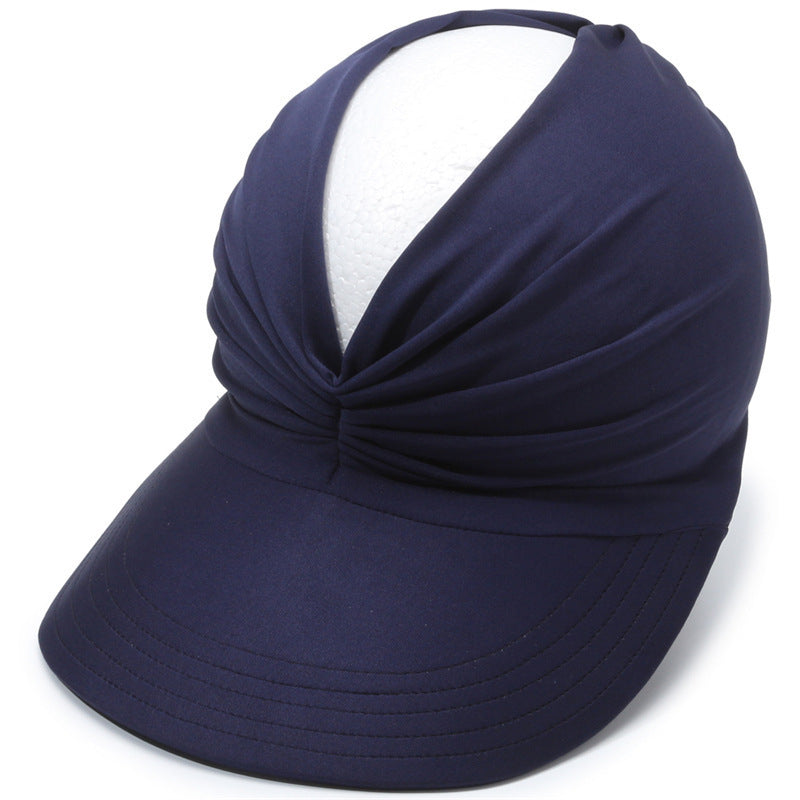 Women’s UPF 50+ Sun Protection Visor Hat-Wide Brim Cooling Beach Hat for Ponytail, Golf, Travel & Summer Outdoor Wear-RH