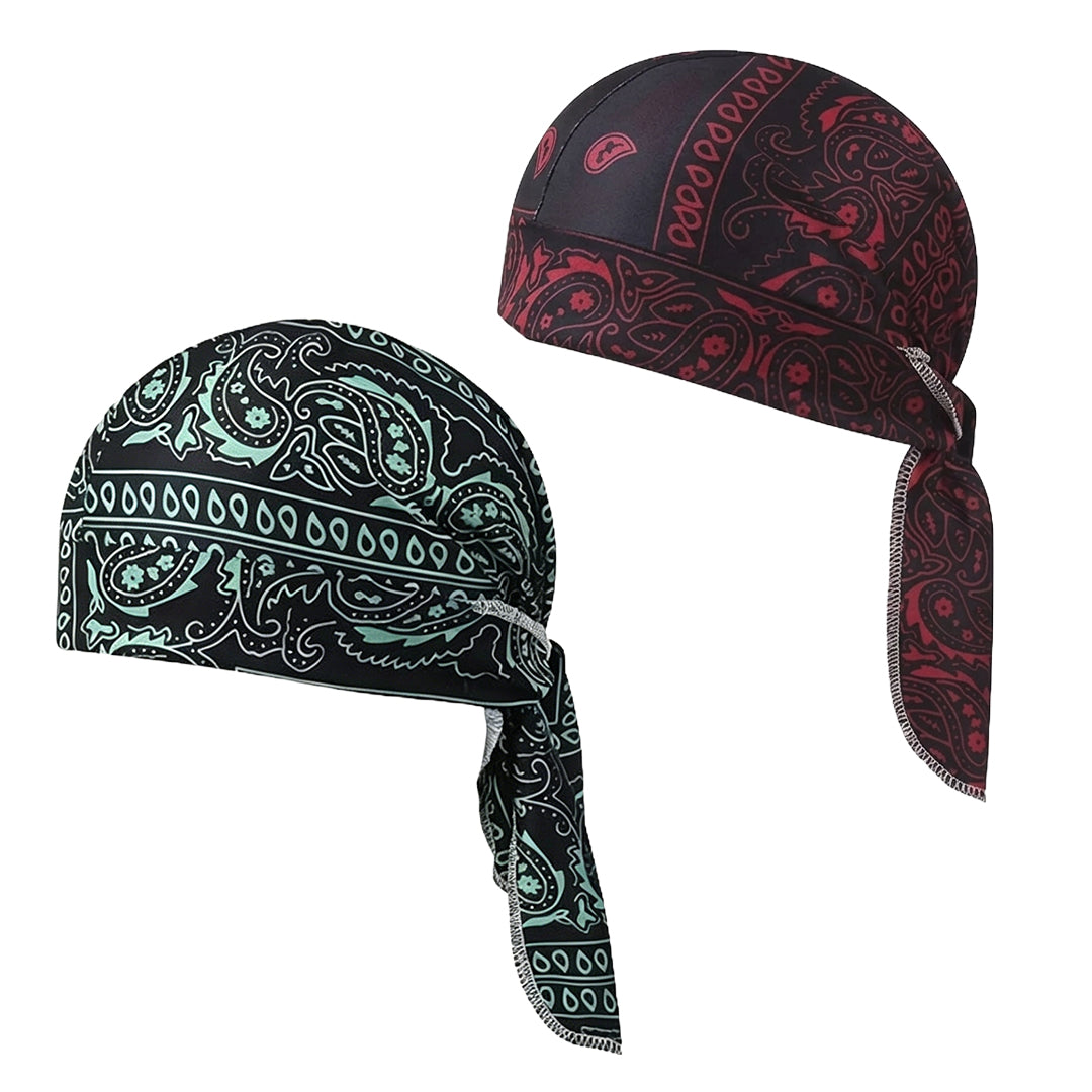 Premium Paisley Cooling Headscarf Cap - Lightweight Pirate Helmet Liner-RH