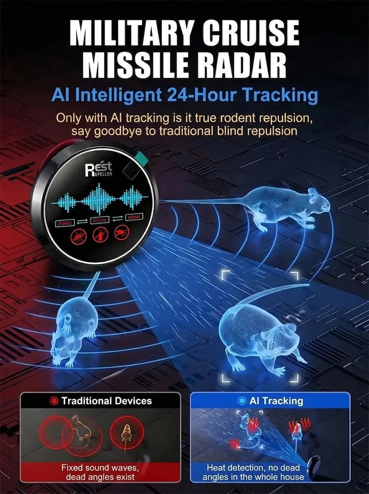 Fully automatic ultrasonic intelligent rodent and insect repellent-YAO