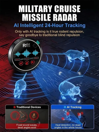 Fully automatic ultrasonic intelligent rodent and insect repellent-YAO