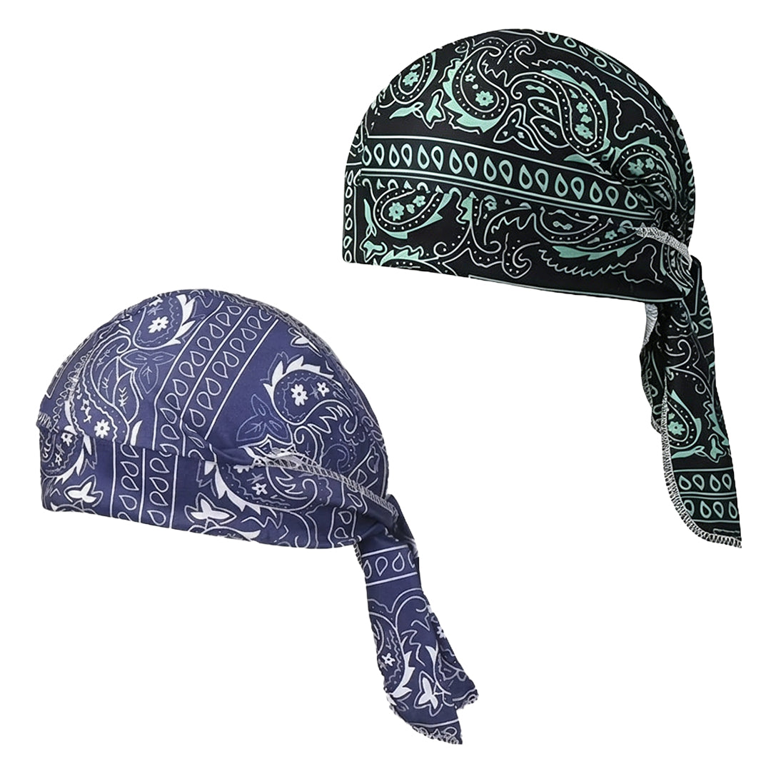 Premium Paisley Cooling Headscarf Cap - Lightweight Pirate Helmet Liner-RH