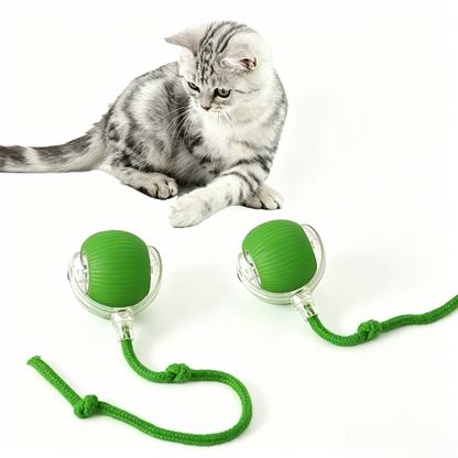 Interactive Pet Teaser Ball – USB Rechargeable Rolling Cat & Dog Toy with Sound & Light for Indoor Play, Anti-Boredom & Exercise-RH