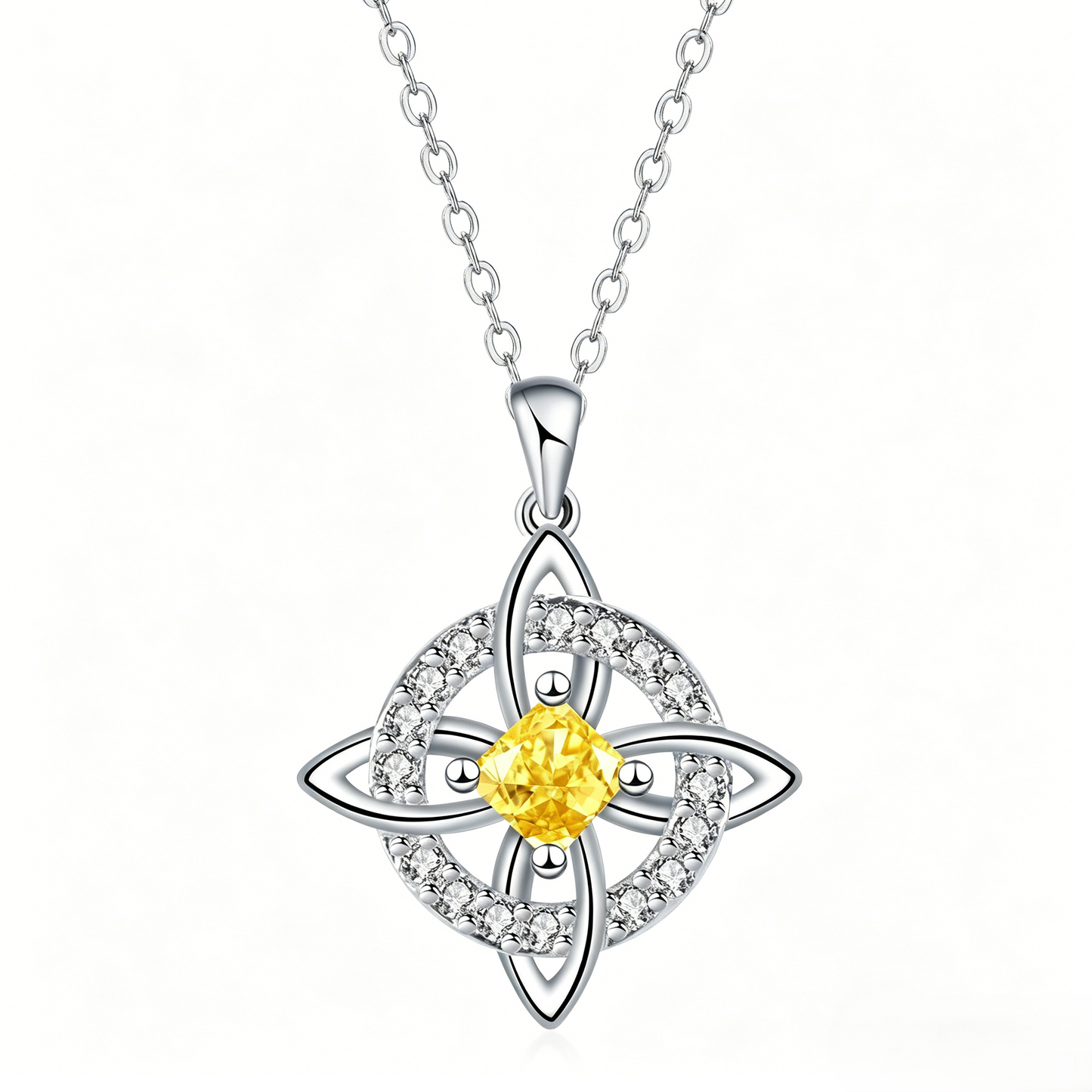 Hecate Birthstone Witch Knot Necklace – Symbolic Protection Pendant for Women-RH