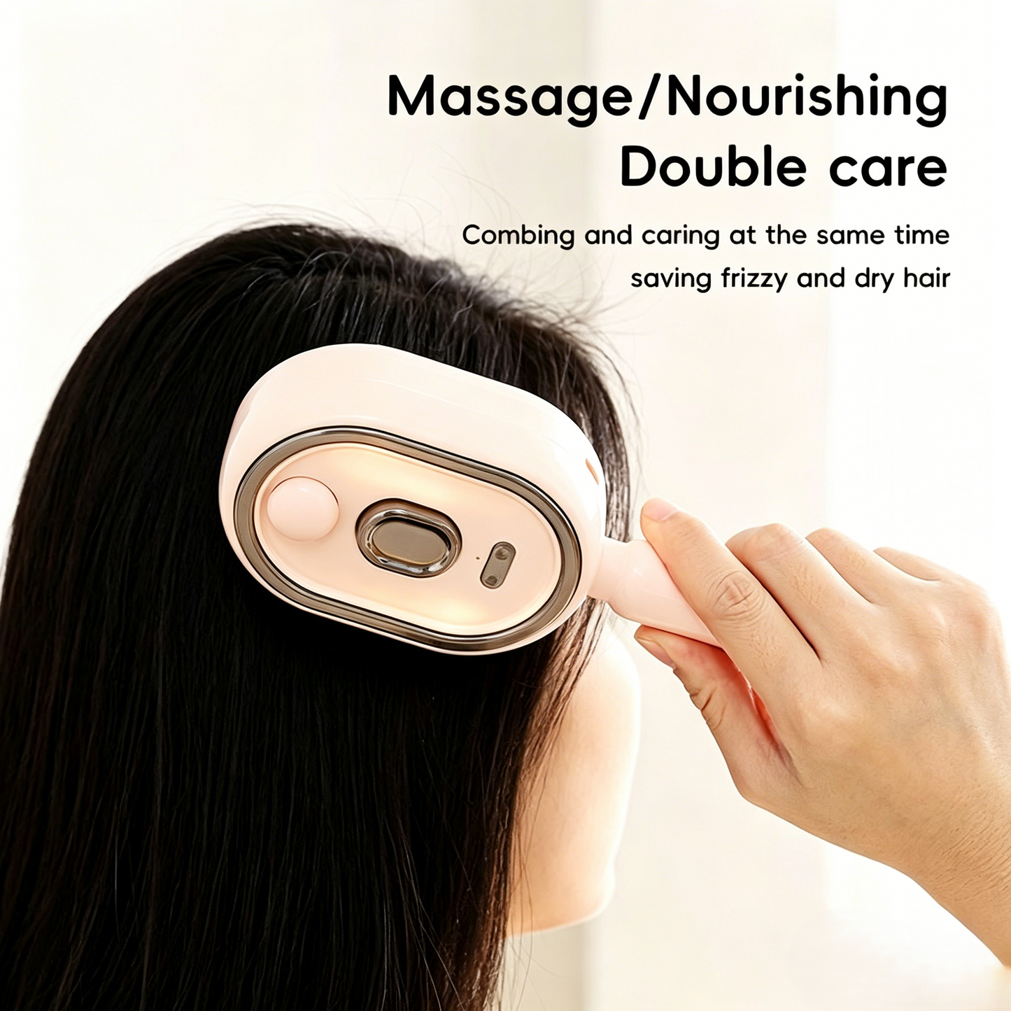 Electric Spray Air Cushion Massage Comb | Self-Cleaning Anti-Tangle | Essential Oil Mist Hair Care Comb | Anti-Static Volumizing Aromatherapy Comb-RH