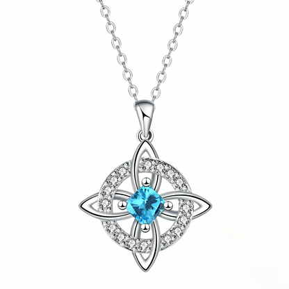 Hecate Birthstone Witch Knot Necklace – Symbolic Protection Pendant for Women-RH
