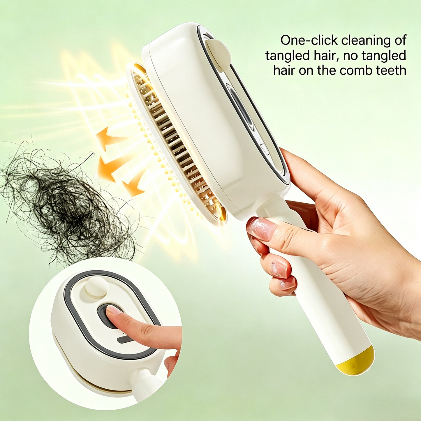 Electric Spray Air Cushion Massage Comb | Self-Cleaning Anti-Tangle | Essential Oil Mist Hair Care Comb | Anti-Static Volumizing Aromatherapy Comb-RH