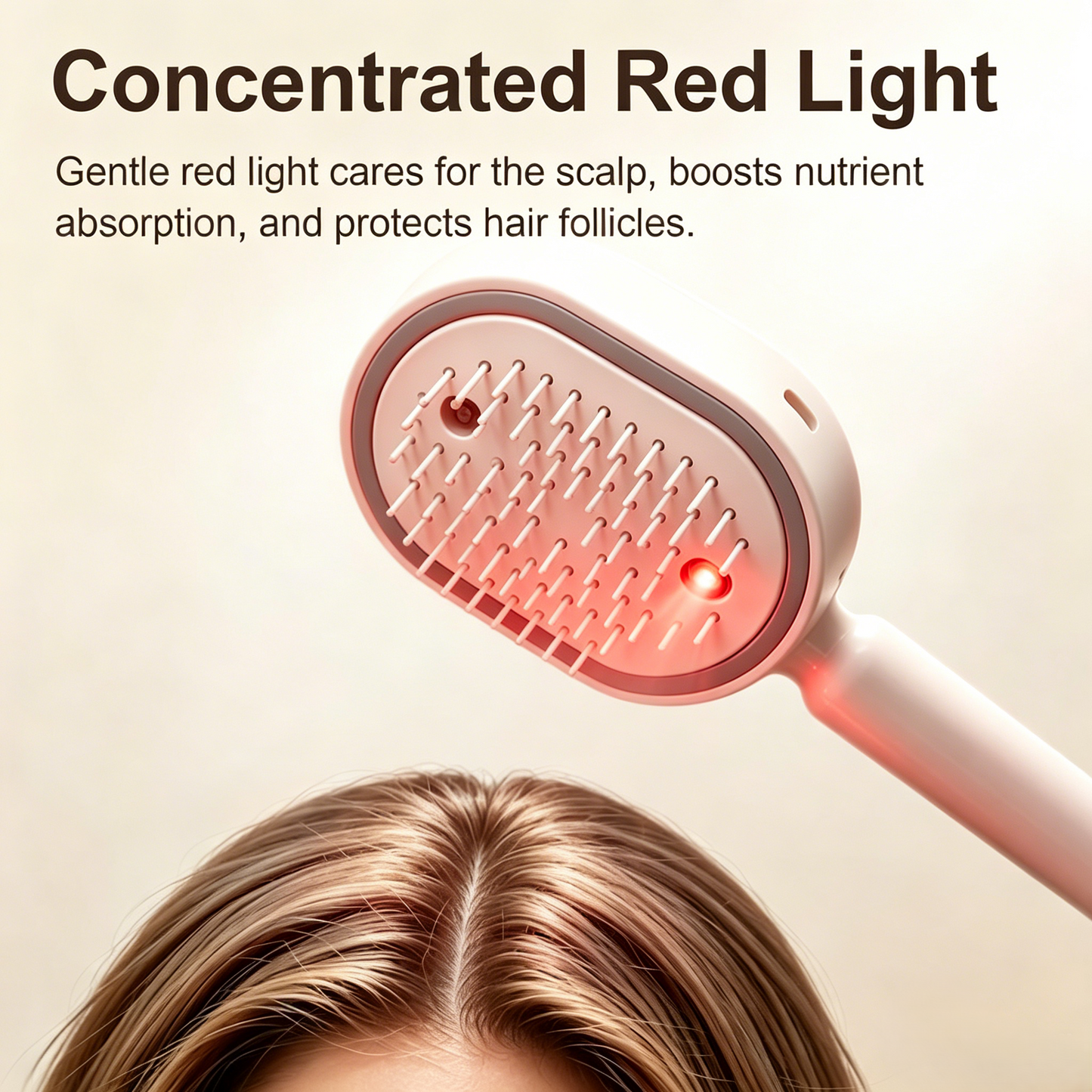 Electric Spray Air Cushion Massage Comb | Self-Cleaning Anti-Tangle | Essential Oil Mist Hair Care Comb | Anti-Static Volumizing Aromatherapy Comb-RH