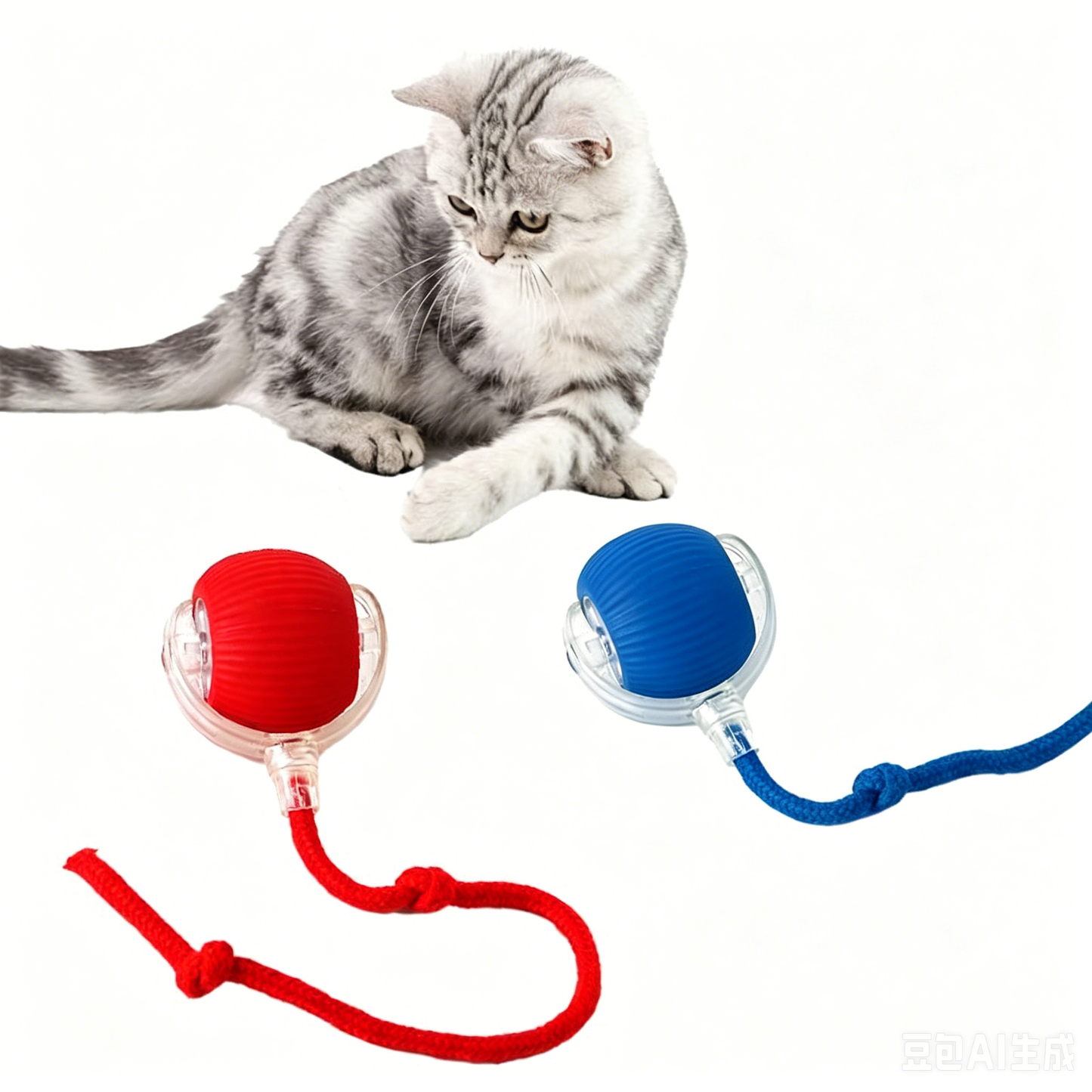 Interactive Pet Teaser Ball – USB Rechargeable Rolling Cat & Dog Toy with Sound & Light for Indoor Play, Anti-Boredom & Exercise-RH