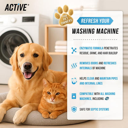 Eco-Friendly Washing Machine Cleaner Tablets – Deep Clean Washer Odors, Residue & Pet Hair Buildup-RH