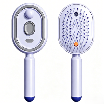 Electric Spray Air Cushion Massage Comb | Self-Cleaning Anti-Tangle | Essential Oil Mist Hair Care Comb | Anti-Static Volumizing Aromatherapy Comb-RH