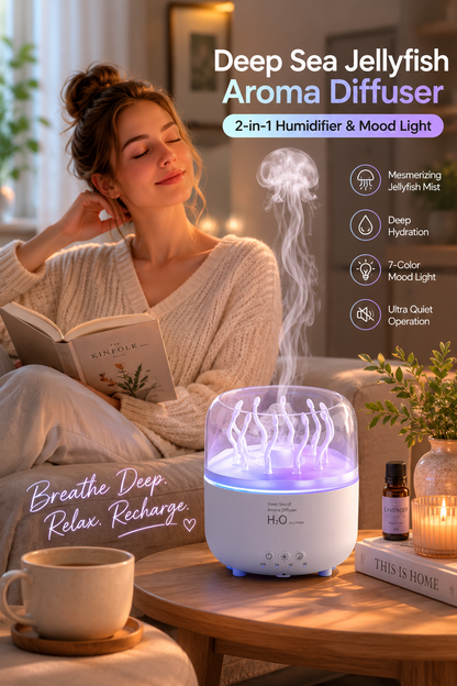 Rotating Seaweed Aroma Diffuser & Cool Mist Humidifier-YAO