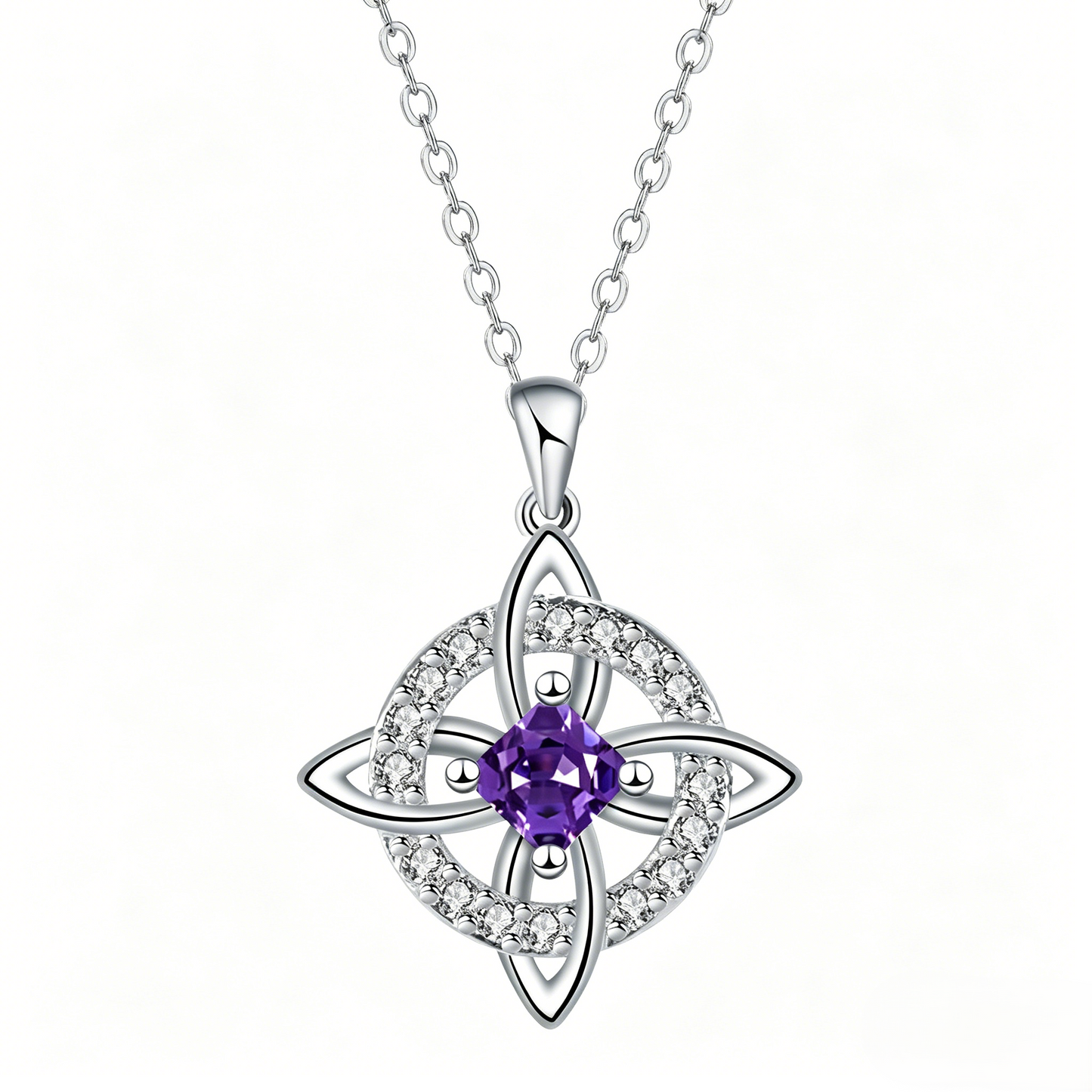 Hecate Birthstone Witch Knot Necklace – Symbolic Protection Pendant for Women-RH