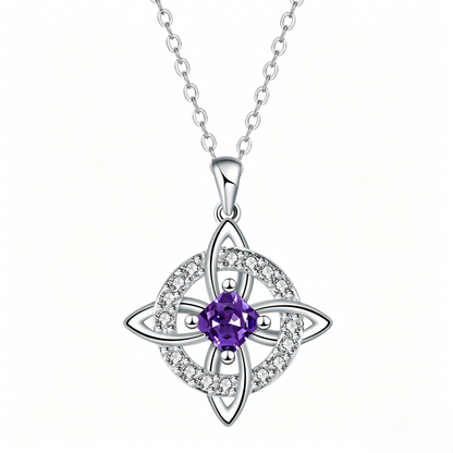 Hecate Birthstone Witch Knot Necklace – Symbolic Protection Pendant for Women-RH