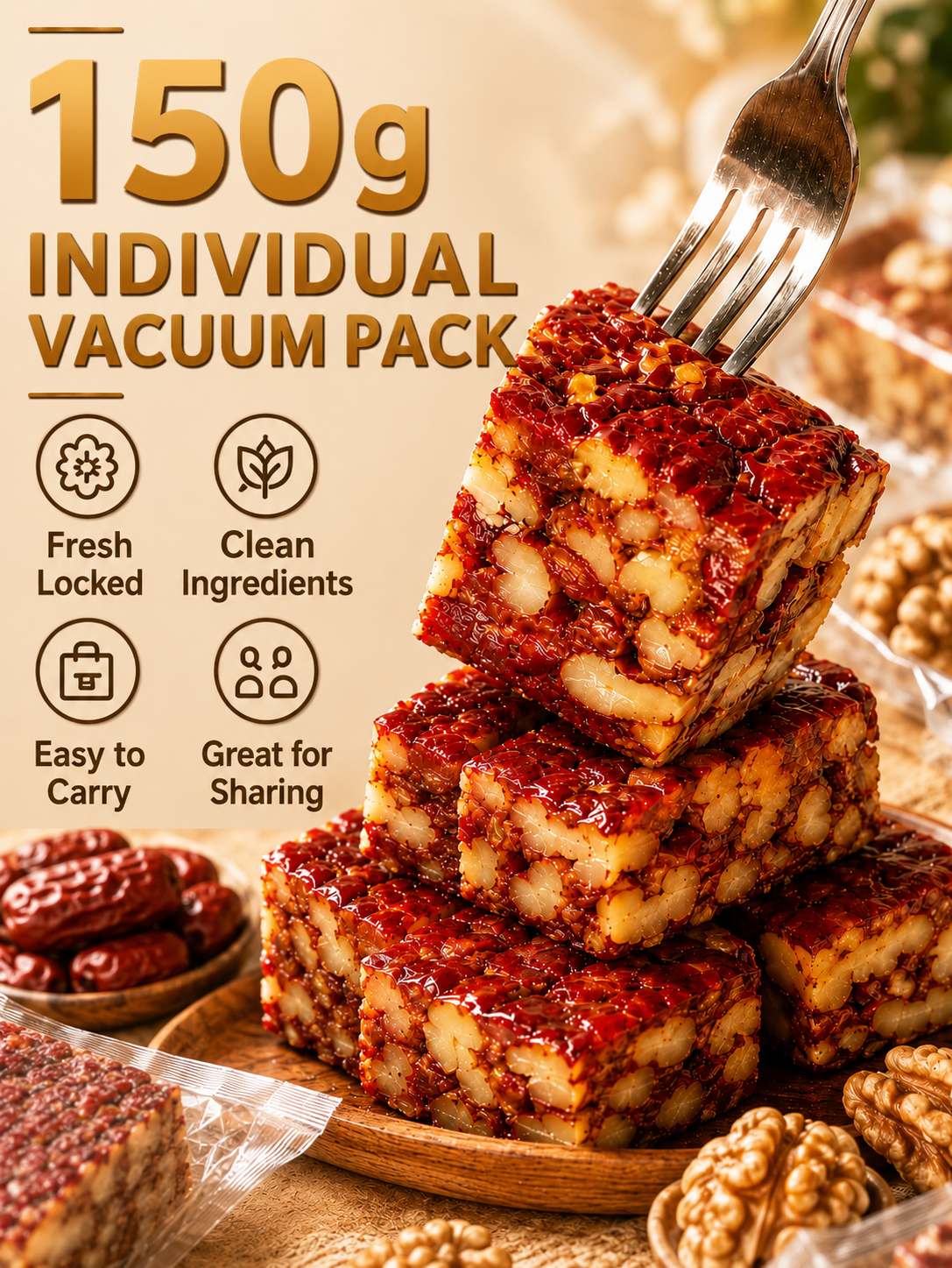 Premium Jujube Walnut Snack Bars-YAO