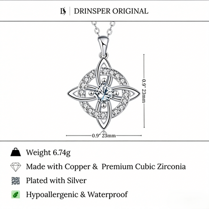 Hecate Birthstone Witch Knot Necklace – Symbolic Protection Pendant for Women-RH