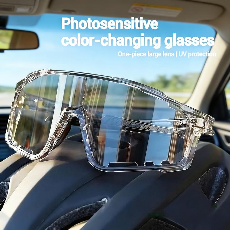 UV Adaptive Photochromic Sunglasses – Windproof Sports Eyewear for Cycling, Hiking, Running & Day-to-Night Protection-RH