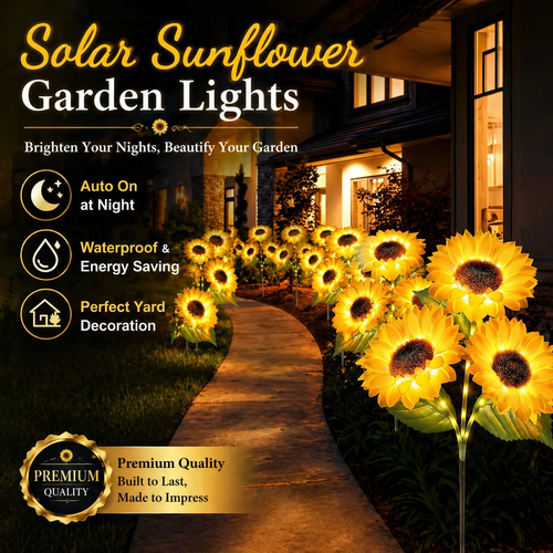 🔥Hot Sale 49% off🌟🌻 2026 UPGRADED Solar Sunflowers – Hyper-Realistic Petals, Stunning Shadow Projections & Dusk-to-Dawn Garden Mag-YAO