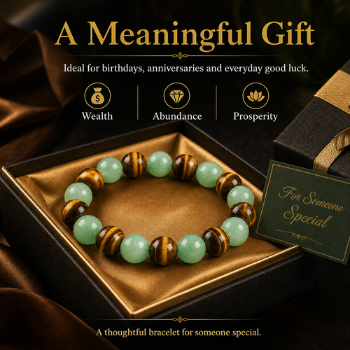 Green Dongling Jade Tiger Eye Stone Fortune-Taking Bracelet ， Protection Bracelet-YAO