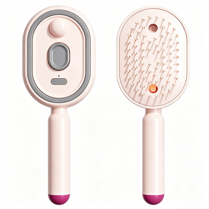 Electric Spray Air Cushion Massage Comb | Self-Cleaning Anti-Tangle | Essential Oil Mist Hair Care Comb | Anti-Static Volumizing Aromatherapy Comb-RH