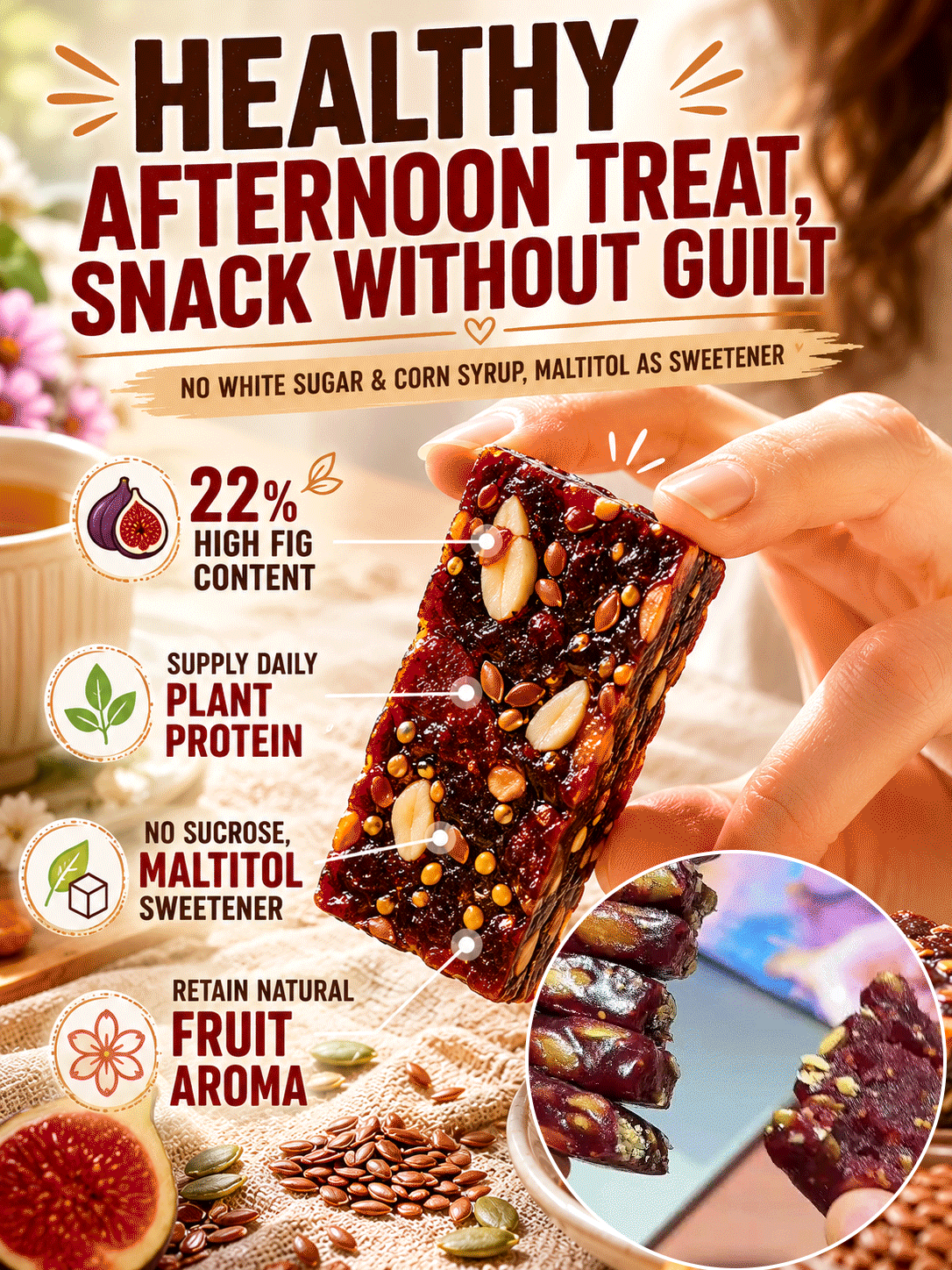 Fig & Flaxseed Snack Bites | Natural Healthy Snacks-YAO