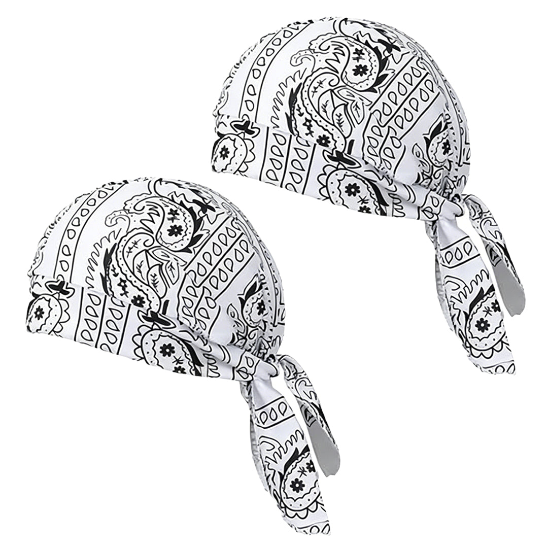 Premium Paisley Cooling Headscarf Cap - Lightweight Pirate Helmet Liner-RH