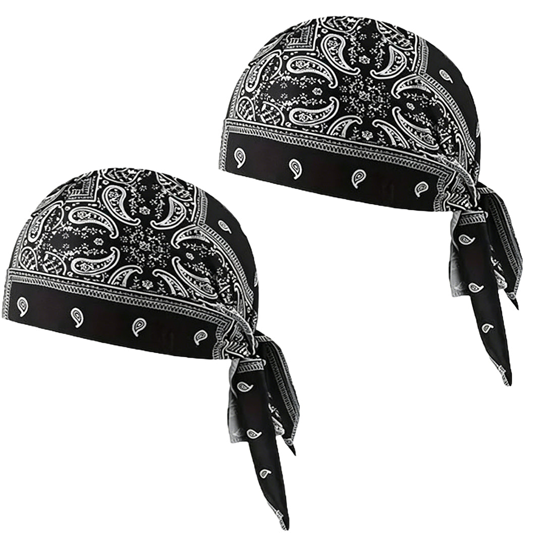 Premium Paisley Cooling Headscarf Cap - Lightweight Pirate Helmet Liner-RH