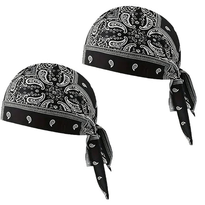 Premium Paisley Cooling Headscarf Cap - Lightweight Pirate Helmet Liner-RH