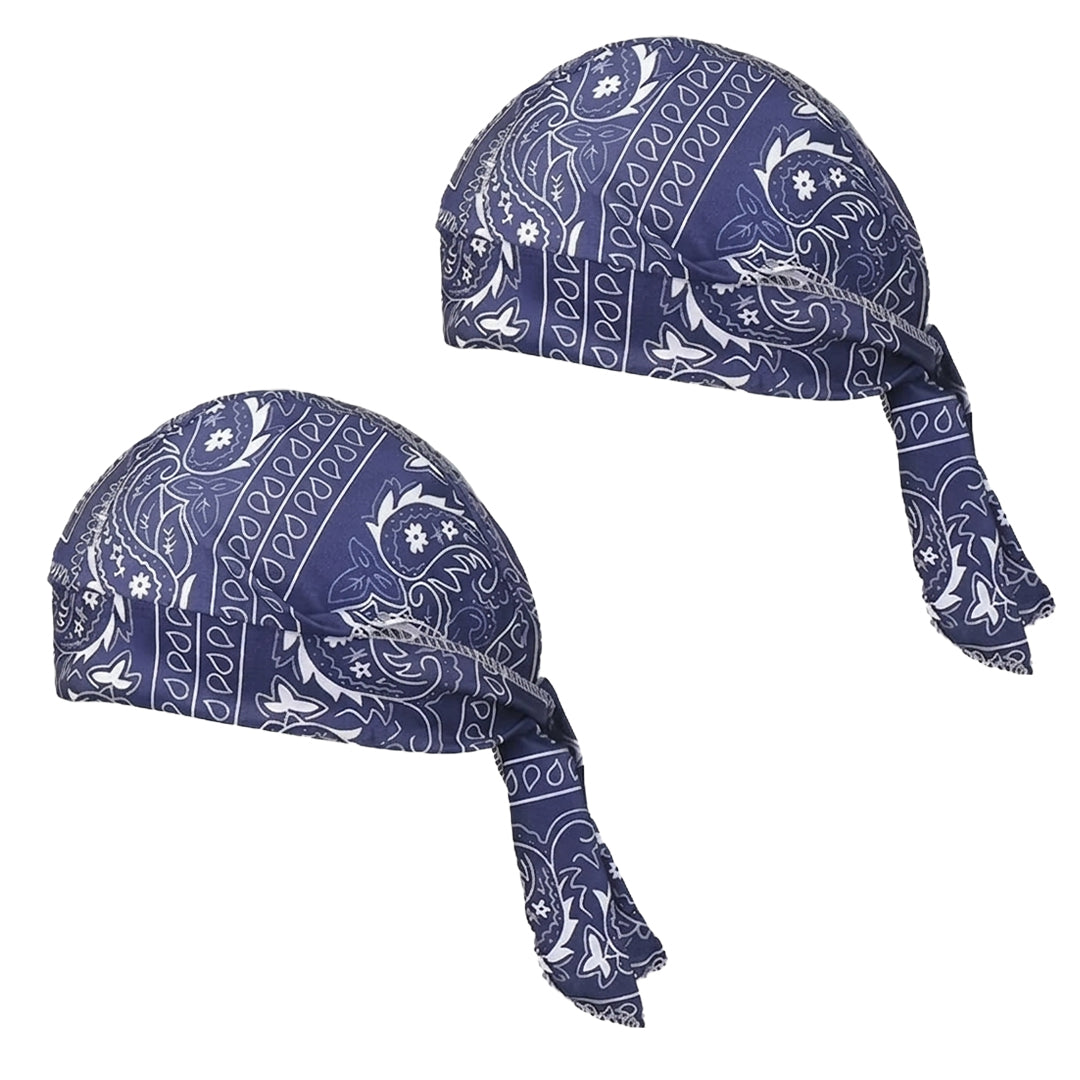 Premium Paisley Cooling Headscarf Cap - Lightweight Pirate Helmet Liner-RH