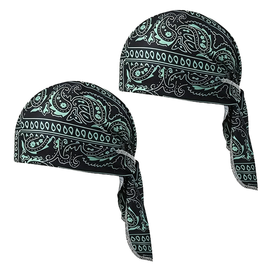 Premium Paisley Cooling Headscarf Cap - Lightweight Pirate Helmet Liner-RH