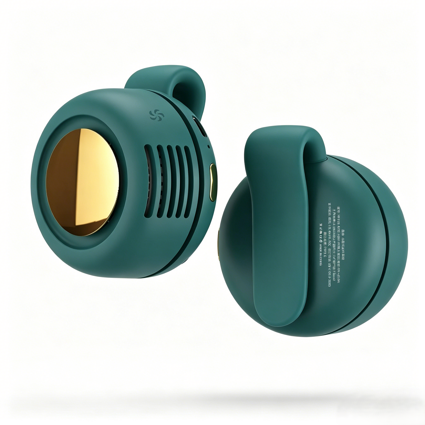 Mini Bladeless Turbo Fan – Portable Rechargeable Hands-Free Waist Fan with 3-Speed Cooling & Quiet Airflow for Summer Travel & Outdoor Activities-RH