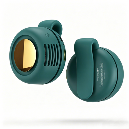 Mini Bladeless Turbo Fan – Portable Rechargeable Hands-Free Waist Fan with 3-Speed Cooling & Quiet Airflow for Summer Travel & Outdoor Activities-RH