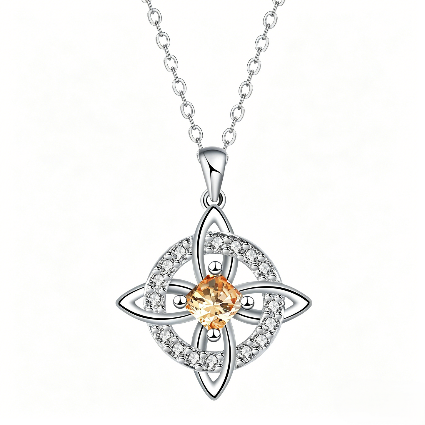 Hecate Birthstone Witch Knot Necklace – Symbolic Protection Pendant for Women-RH