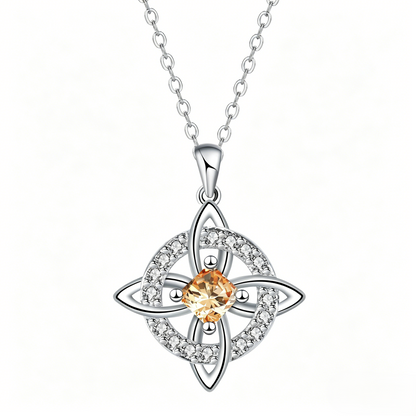 Hecate Birthstone Witch Knot Necklace – Symbolic Protection Pendant for Women-RH