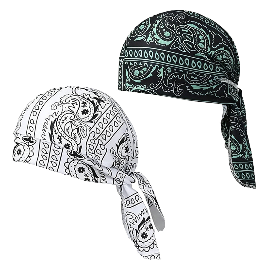 Premium Paisley Cooling Headscarf Cap - Lightweight Pirate Helmet Liner-RH