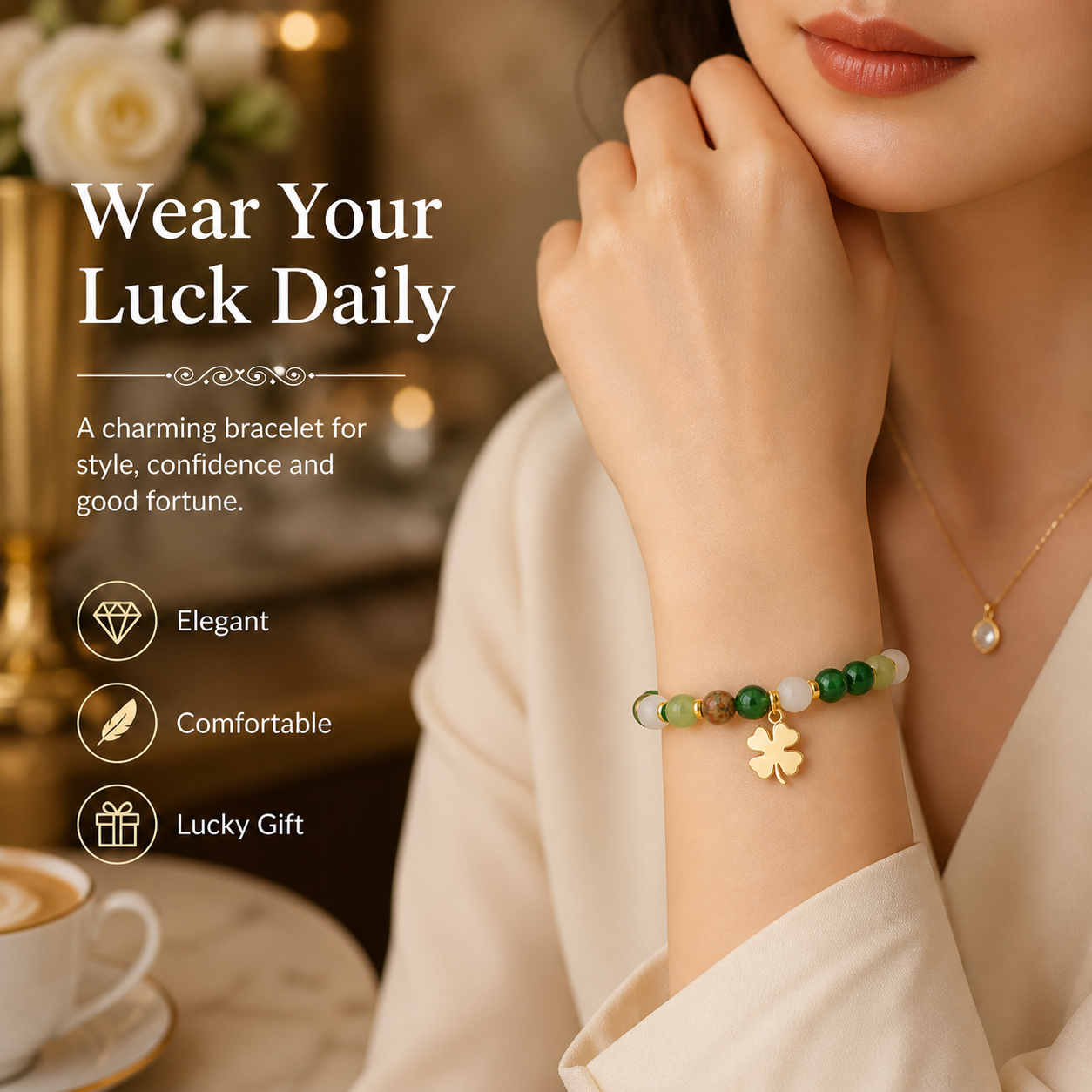 Green Dongling jade and agate beads, wealth and guardian crystal bracelet-YAO