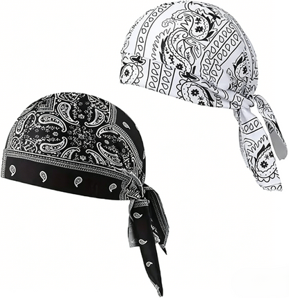 Premium Paisley Cooling Headscarf Cap - Lightweight Pirate Helmet Liner-RH