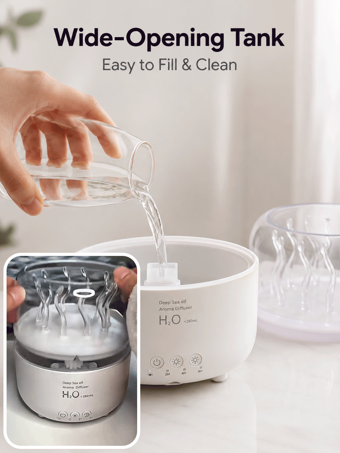 Rotating Seaweed Aroma Diffuser & Cool Mist Humidifier-YAO
