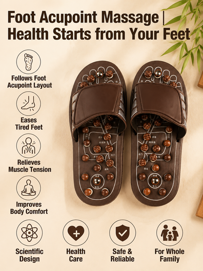 Ad justable Acupressure Massage Slippers with Rotatable Spring Nodes-YAO