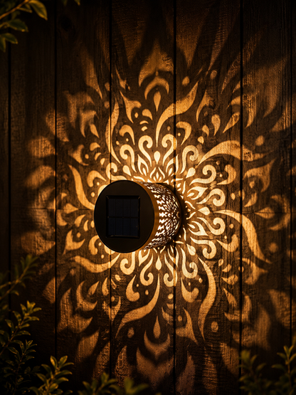 Solar Mandala Fence Lights, Outdoor Wall Decor-YAO