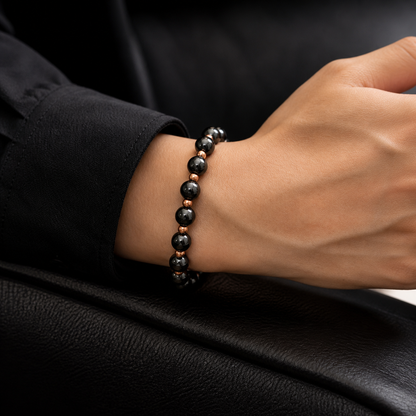 3500 Gauss Magnetic Beads Hematite Wealth Attraction and Energy Protection Bracelet-YAO