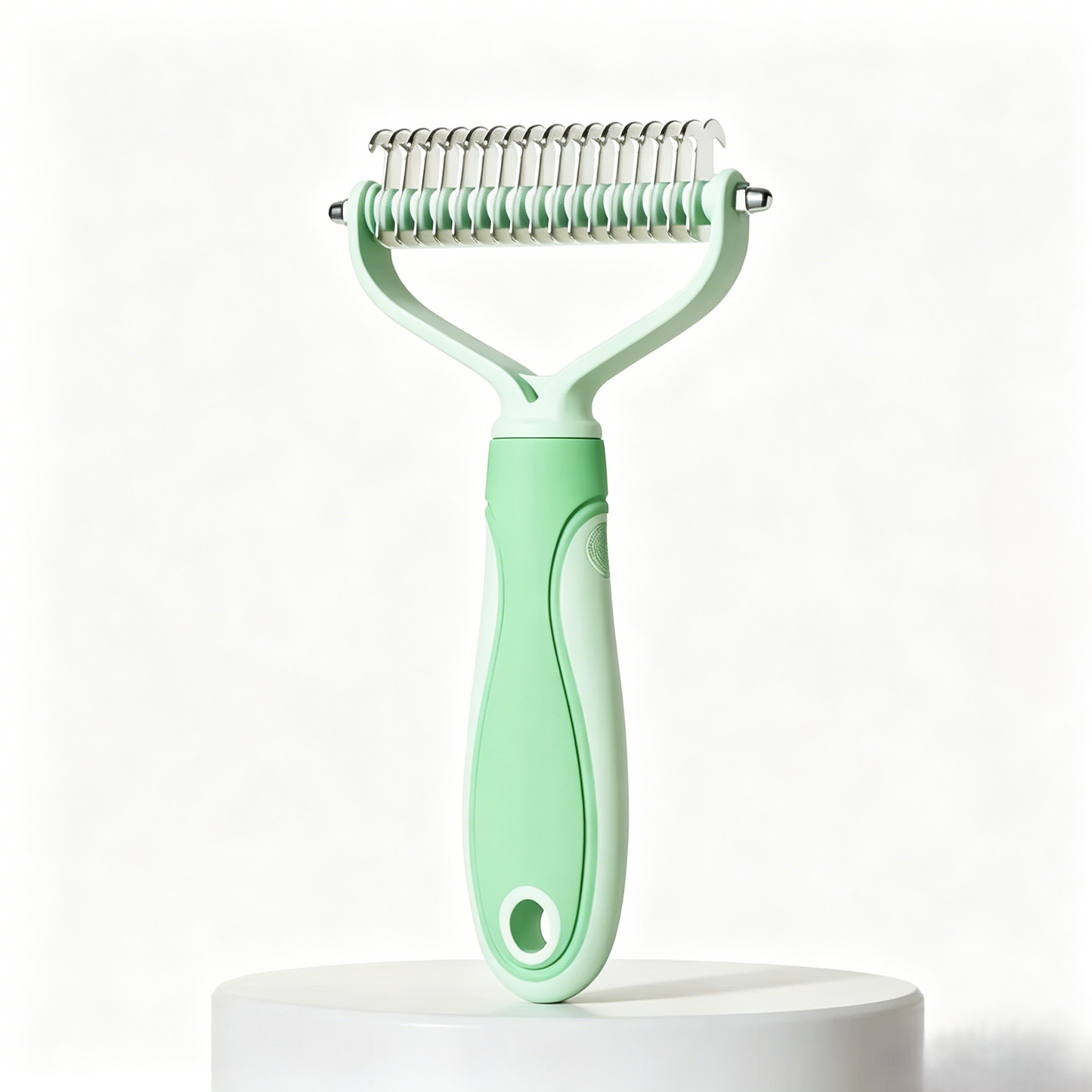 Universal Pet Grooming Comb – Double-Sided Stainless Steel Dematting & Shedding Tool for Dogs & Cats, Tangle-Free Coat Care-RH