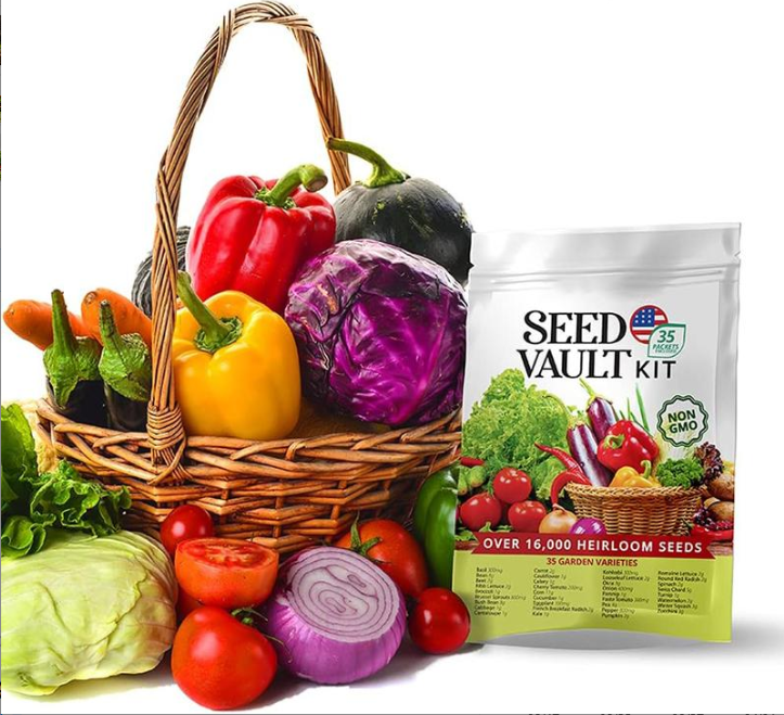 35-Variety Vegetable Seed Vault Kit – Heirloom Seeds for Home Gardening-YAO