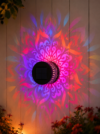 Solar Mandala Fence Lights, Outdoor Wall Decor-YAO
