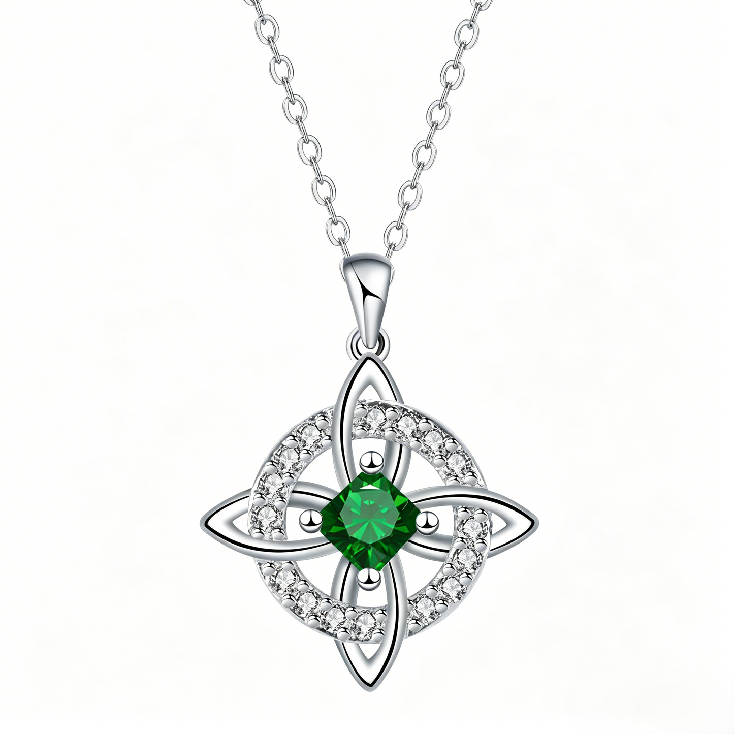 Hecate Birthstone Witch Knot Necklace – Symbolic Protection Pendant for Women-RH