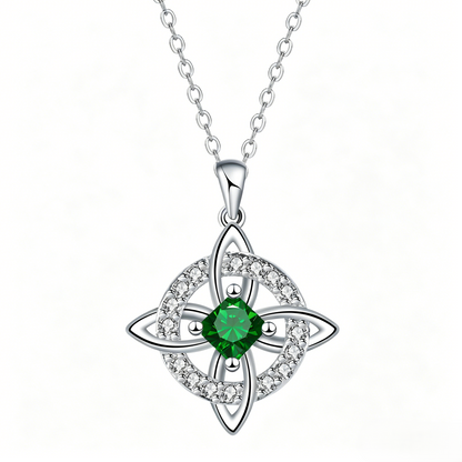Hecate Birthstone Witch Knot Necklace – Symbolic Protection Pendant for Women-RH