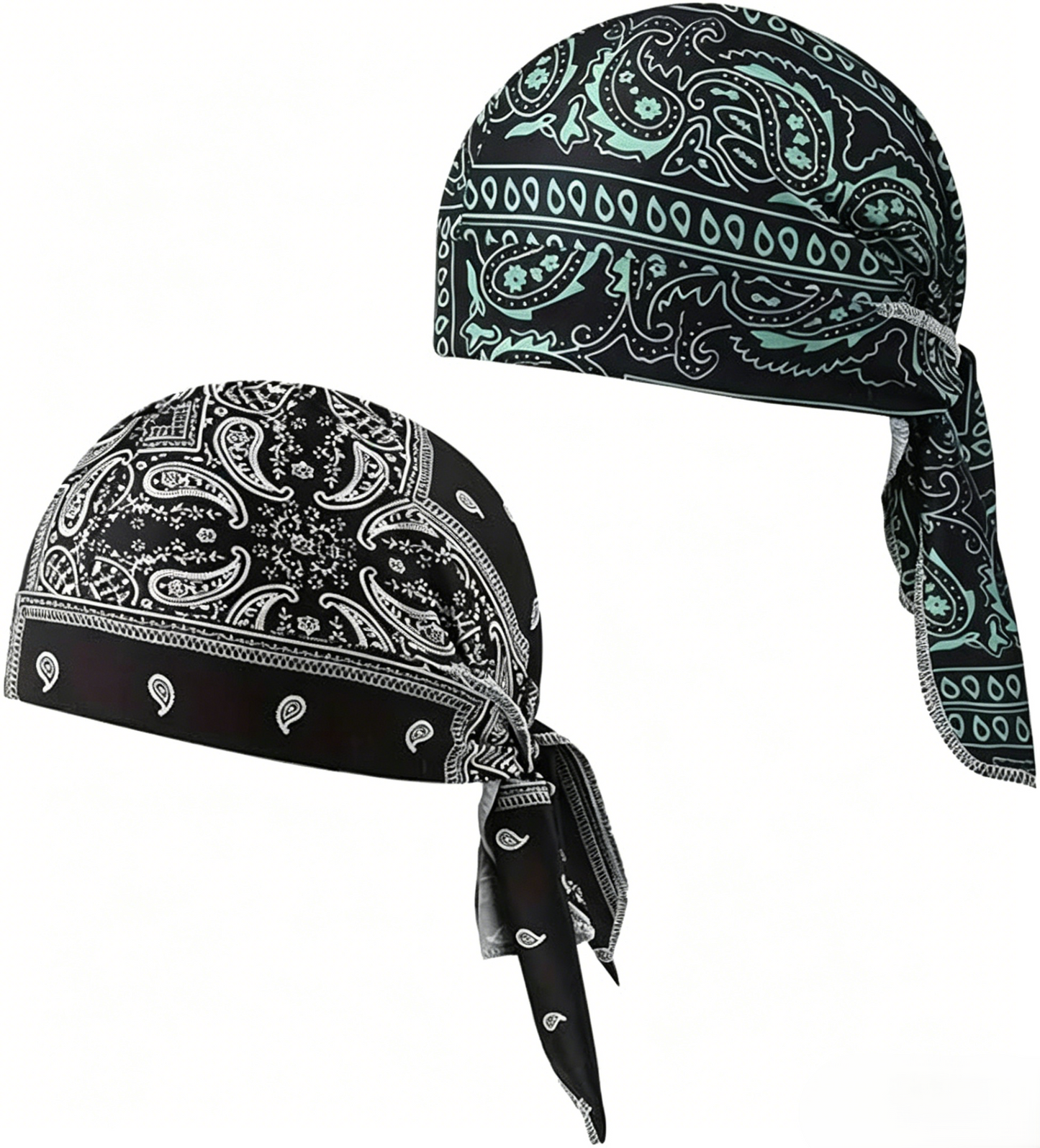 Premium Paisley Cooling Headscarf Cap - Lightweight Pirate Helmet Liner-RH