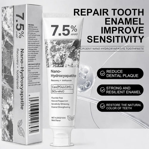 7.5% Nano-Hydroxyapatite Toothpaste-Fluoride-Free | Enamel Repair & Gentle Whitening for Sensitive Teeth-RH