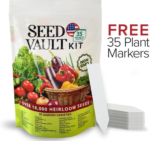 35-Variety Vegetable Seed Vault Kit – Heirloom Seeds for Home Gardening-YAO
